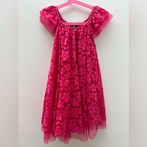 Zunie pink flower lace dress